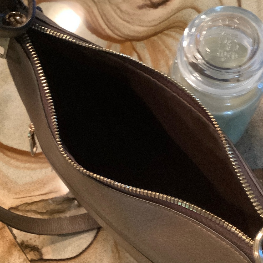 Coach Taupe Leather Shoulder Bag - Picture 3 of 4